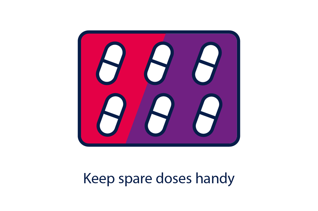 Keep spare doses handy