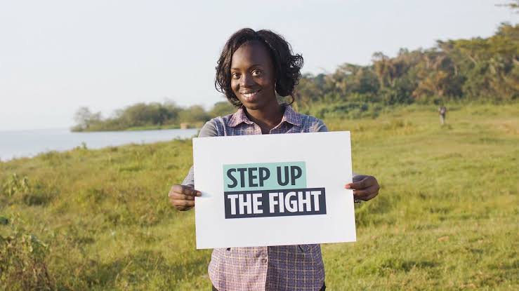 Martha Clara speaking up, supporting the Global Fund’s ‘Step Up the Fight’ campaign